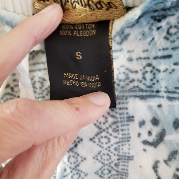 NWT Metrowear Gauzy Maxi Skirt, Lined, Teal & White, Sz.S, Pretty, Comfortable! - Picture 9 of 12